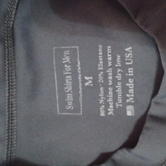 Swim Shirts For Men Gray Rashguard - Picture 2 of 11